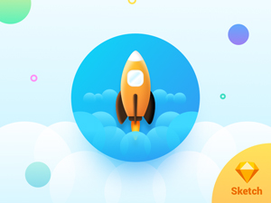 Spaceship Illustration for Sketch