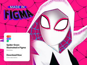 ️Spider Gwen – Figma Illustration