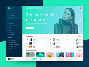 Spotify Desktop App Redesign made in Sketch