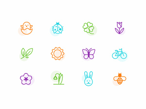 Spring Icons Set