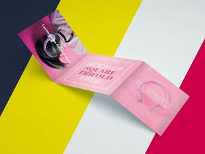 Square Trifold Brochure Mockup by Apolo Gabriel