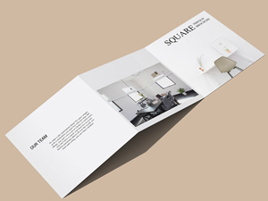 Square Trifold Brochure Mockup – Free PSD
