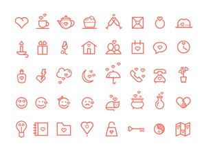 St Valentine’s Day Icon Set