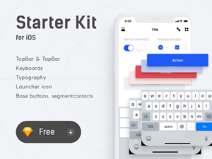 Starter Kit for iOS made in Sketch