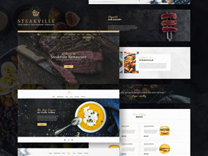 Steakville Restaurant Template PSD