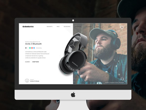 Steelseries Website Concept made in Sketch