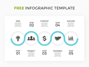 Step by Step Infographic Template by Vadym