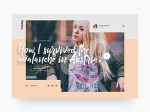 Stories Landing Page made in Sketch