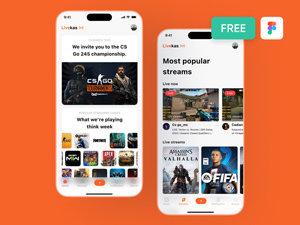 Game Streaming App UI