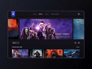 Streaming Web App Concept for Sketch