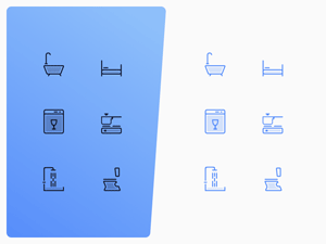 Student Accommodation Icons by Rob Scholten