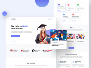 Study Abroad Website Template – Sketch Freebie