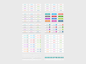Styled Buttons – PSD Freebie