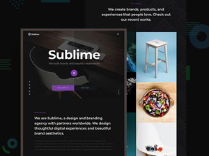Sublime Website Template: Free PSD