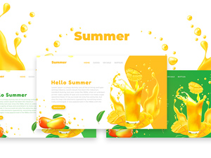 Juice Website Template PSD