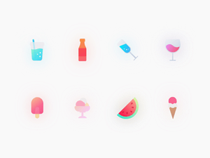 Summer Icons Set by Poros