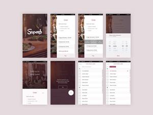 Superb iOS Booking App PSD