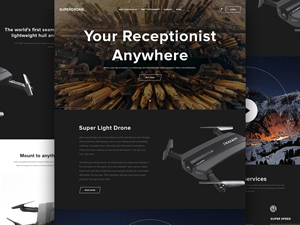 SuperDrone Website Template – Free PSD