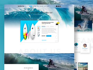 Surfers Co. Website Template by Luis Costa