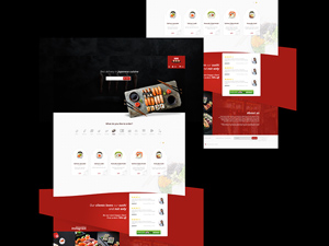 Sushi Delivery Website Template PSD