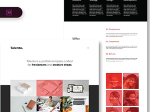 Free Adobe XD Portfolio Template – Talento