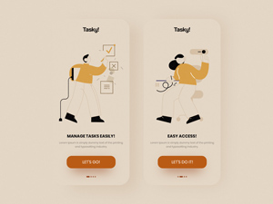 Task Management App Onboarding Screens