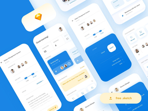 Team Management App Kit – Sketch Freebie