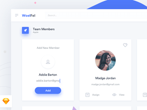 Team Members Page Design for Sketch