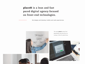 Tech Agency Website Template made in Sketch
