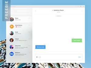 Adobe XD Template – Telegram Desktop UI Concept