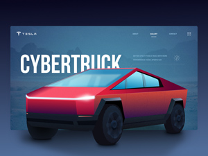 Tesla Cybertruck Mockup Vector