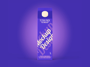 Tetra Carton Bottle Pack Mockup – Free PSD