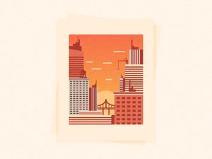 Textured City Snapshot Illustration for Sketch