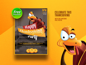 Thanksgiving Flyer Template – Free PSD