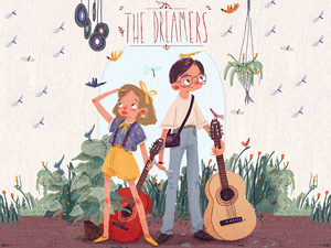 The Dreamers Illustration: Free PSD