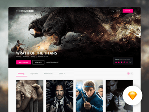TheMovieBOX: Movies Website Template for Sketch