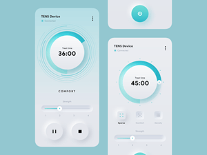 TENS(Therapeutic Device) App UI – Sketch Resource