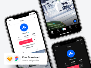 TikTok Mockup Template – Sketch Freebie