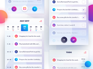 Todo App UI made with Adobe XD
