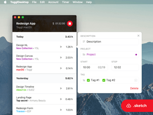 Toggl – Time Tracking App Concept