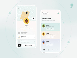 Safety Location Tracking App UI