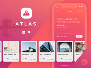 Travel App UI Kit by InVision