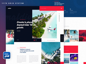 Travel Home Page Template – PSD Freebie