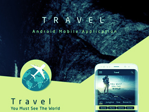 Travel Mobile Application For Adobe XD