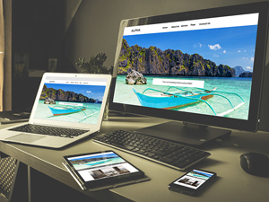Travel Tourism Website Template: Free PSD