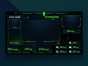 Twitch Stream Overlay Template – Free PSD