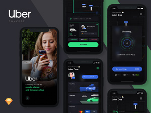 Uber App Redesign – Free Sketch