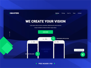 UIMasters Header Template by Krzysztof Czepiec