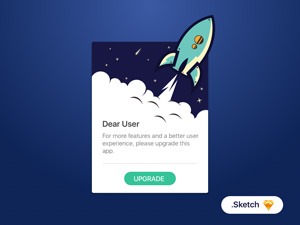 Upgrade Popup Screen by Mahisa Dyan Diptya