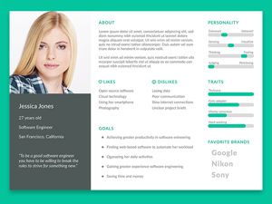User Persona Template – Free PSD